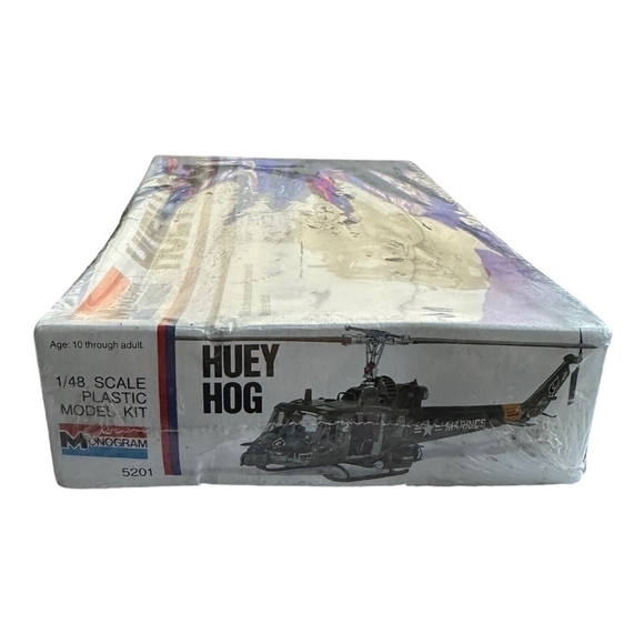Vintage (1977) Huey Hog Helicopter 1:48 Scale Model Kit Revell Monogram 85-5201 - Picture 2 of 3